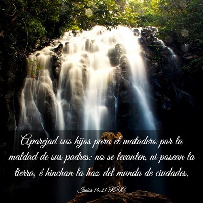 Picture 03 - Isaías 14:21 RVA - Aparejad sus hijos para el matadero por la maldad - Bible Verse Picture