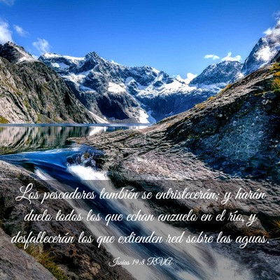 Picture 03 - Isaías 19:8 RVA - Los pescadores también se entristecerán; y - Bible Verse Picture