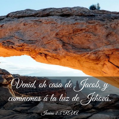 Picture 03 - Isaías 2:5 RVA - Venid, oh casa de Jacob, y caminemos á la luz de - Bible Verse Picture