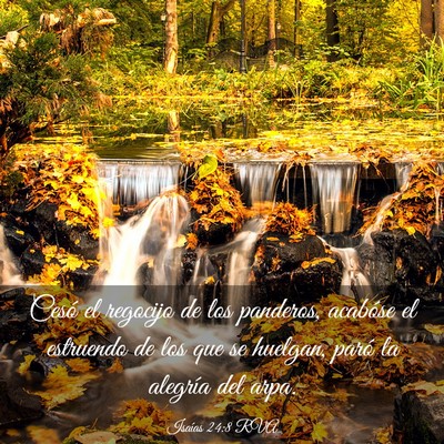 Picture 03 - Isaías 24:8 RVA - Cesó el regocijo de los panderos, acabóse el - Bible Verse Picture