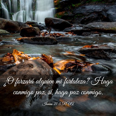Picture 03 - Isaías 27:5 RVA - ¿O forzará alguien mi fortaleza? Haga conmigo - Bible Verse Picture