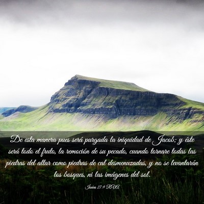 Picture 03 - Isaías 27:9 RVA - De esta manera pues será purgada la iniquidad de - Bible Verse Picture