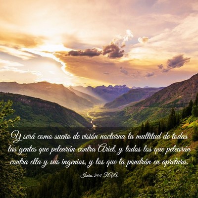 Picture 03 - Isaías 29:7 RVA - Y será como sueño de visión nocturna la - Bible Verse Picture