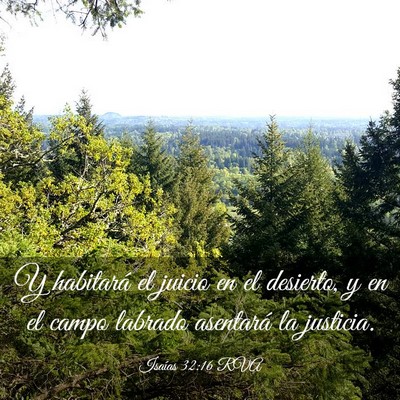 Picture 03 - Isaías 32:16 RVA - Y habitará el juicio en el desierto, y en el - Bible Verse Picture
