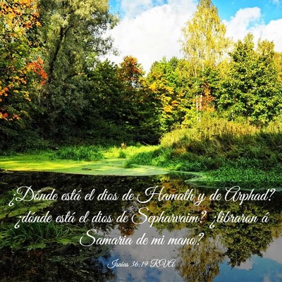 Picture 03 - Isaías 36:19 RVA - ¿Dónde está el dios de Hamath y de Arphad? - Bible Verse Picture