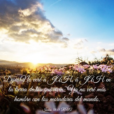 Picture 03 - Isaías 38:11 RVA - Dije: No veré á JAH, á JAH en la tierra de los - Bible Verse Picture