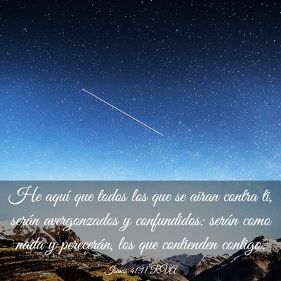 Picture 03 - Isaías 41:11 RVA - He aquí que todos los que se airan contra ti, - Bible Verse Picture