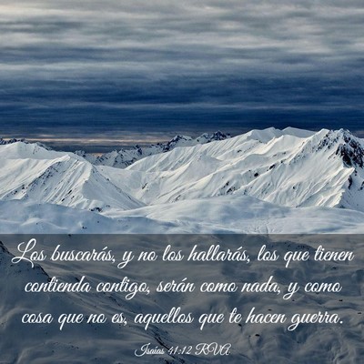 Picture 03 - Isaías 41:12 RVA - Los buscarás, y no los hallarás, los que tienen - Bible Verse Picture
