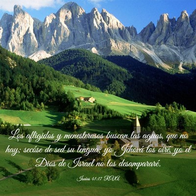 Picture 03 - Isaías 41:17 RVA - Los afligidos y menesterosos buscan las aguas, - Bible Verse Picture