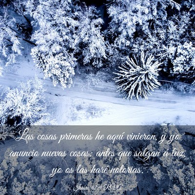 Picture 03 - Isaías 42:9 RVA - Las cosas primeras he aquí vinieron, y yo - Bible Verse Picture
