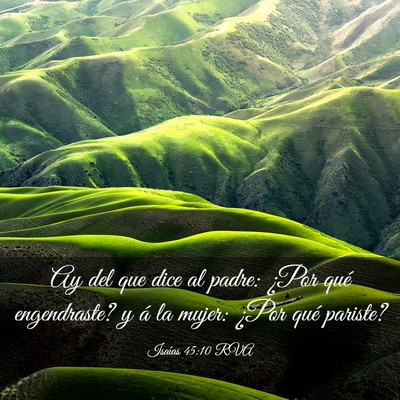 Picture 03 - Isaías 45:10 RVA - Ay del que dice al padre: ¿Por qué engendraste? - Bible Verse Picture