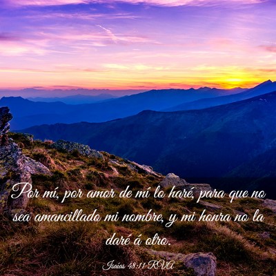 Picture 03 - Isaías 48:11 RVA - Por mí, por amor de mí lo haré, para que no - Bible Verse Picture