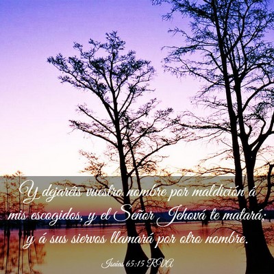 Picture 03 - Isaías 65:15 RVA - Y dejaréis vuestro nombre por maldición á mis - Bible Verse Picture