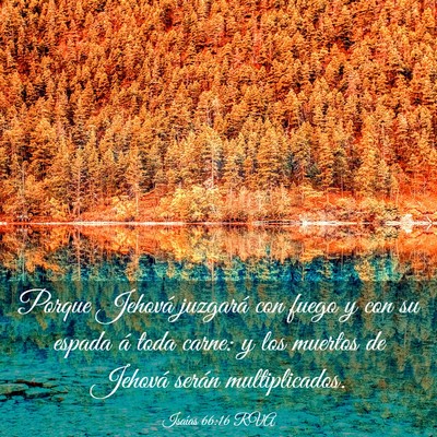 Picture 03 - Isaías 66:16 RVA - Porque Jehová juzgará con fuego y con su espada - Bible Verse Picture