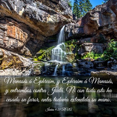 Picture 03 - Isaías 9:21 RVA - Manasés á Ephraim, y Ephraim á Manasés, y - Bible Verse Picture