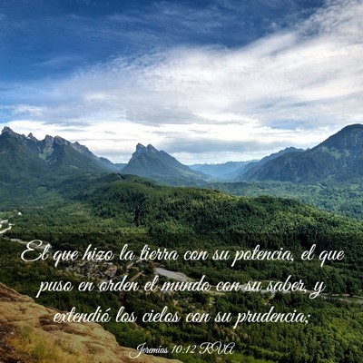 Picture 03 - Jeremías 10:12 RVA - El que hizo la tierra con su potencia, el que - Bible Verse Picture
