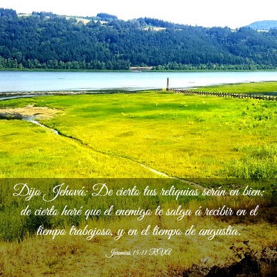 Picture 03 - Jeremías 15:11 RVA - Dijo Jehová: De cierto tus reliquias serán en - Bible Verse Picture