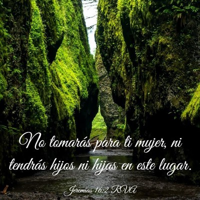 Picture 03 - Jeremías 16:2 RVA - No tomarás para ti mujer, ni tendrás hijos ni - Bible Verse Picture