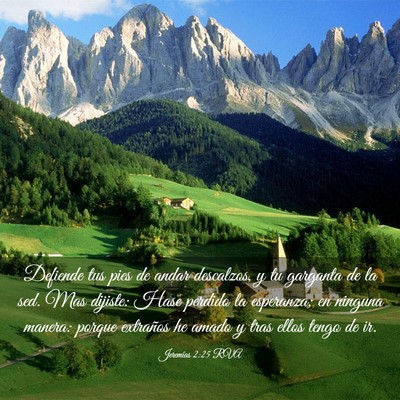 Picture 03 - Jeremías 2:25 RVA - Defiende tus pies de andar descalzos, y tu - Bible Verse Picture
