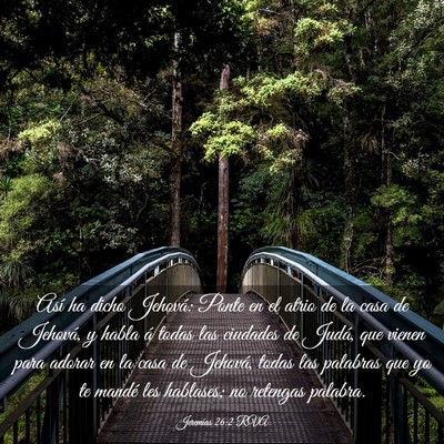 Picture 03 - Jeremías 26:2 RVA - Así ha dicho Jehová: Ponte en el atrio de la - Bible Verse Picture