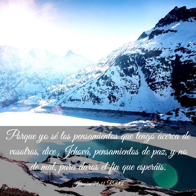 Picture 03 - Jeremías 29:11 RVA - Porque yo sé los pensamientos que tengo acerca - Bible Verse Picture