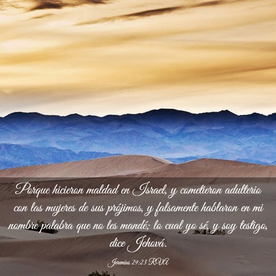 Picture 03 - Jeremías 29:23 RVA - Porque hicieron maldad en Israel, y cometieron - Bible Verse Picture