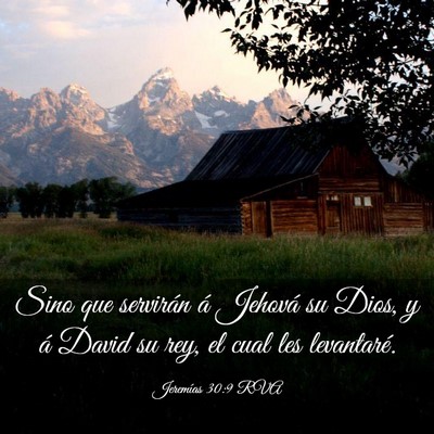 Picture 03 - Jeremías 30:9 RVA - Sino que servirán á Jehová su Dios, y á David - Bible Verse Picture