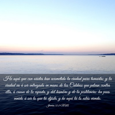 Picture 03 - Jeremías 32:24 RVA - He aquí que con arietes han acometido la ciudad - Bible Verse Picture