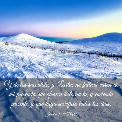 Picture 03 - Jeremías 33:18 RVA - Y de los sacerdotes y Levitas no faltará varón - Bible Verse Picture