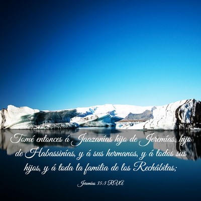 Picture 03 - Jeremías 35:3 RVA - Tomé entonces á Jaazanías hijo de Jeremías, - Bible Verse Picture