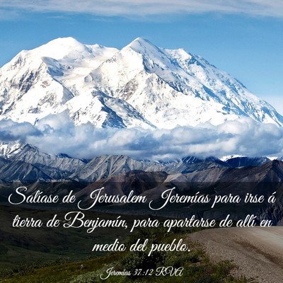 Picture 03 - Jeremías 37:12 RVA - Salíase de Jerusalem Jeremías para irse á - Bible Verse Picture