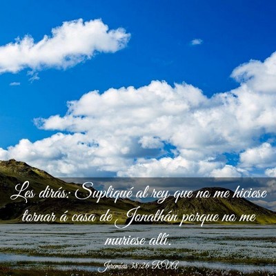 Picture 03 - Jeremías 38:26 RVA - Les dirás: Supliqué al rey que no me hiciese - Bible Verse Picture