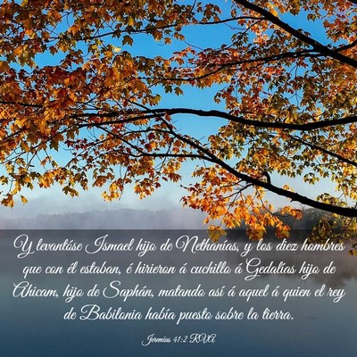 Picture 03 - Jeremías 41:2 RVA - Y levantóse Ismael hijo de Nethanías, y los - Bible Verse Picture