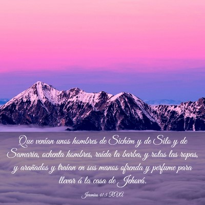 Picture 03 - Jeremías 41:5 RVA - Que venían unos hombres de Sichêm y de Silo y - Bible Verse Picture