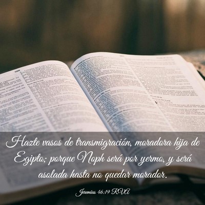Picture 03 - Jeremías 46:19 RVA - Hazte vasos de transmigración, moradora hija de - Bible Verse Picture