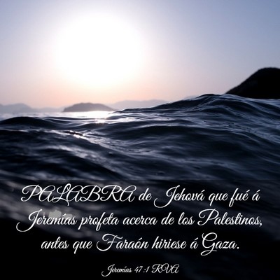 Picture 03 - Jeremías 47:1 RVA - PALABRA de Jehová que fué á Jeremías profeta - Bible Verse Picture