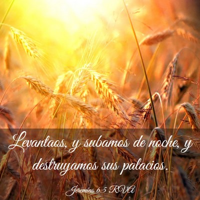 Picture 03 - Jeremías 6:5 RVA - Levantaos, y subamos de noche, y destruyamos sus - Bible Verse Picture