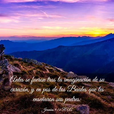 Picture 03 - Jeremías 9:14 RVA - Antes se fueron tras la imaginación de su - Bible Verse Picture