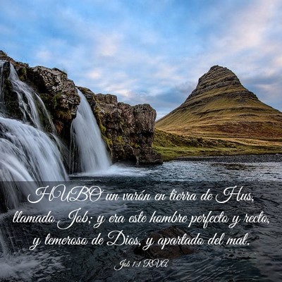 Picture 03 - Job 1:1 RVA - HUBO un varón en tierra de Hus, llamado Job; y - Bible Verse Picture