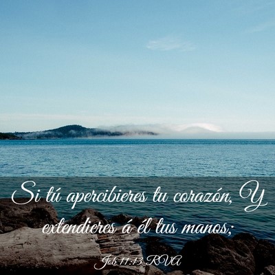 Picture 03 - Job 11:13 RVA - Si tú apercibieres tu corazón, Y extendieres á - Bible Verse Picture