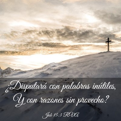 Picture 03 - Job 15:3 RVA - ¿Disputará con palabras inútiles, Y con - Bible Verse Picture