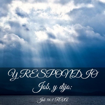 Picture 03 - Job 16:1 RVA - Y RESPONDIO Job, y - Bible Verse Picture