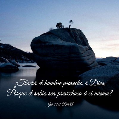 Picture 03 - Job 22:2 RVA - ¿Traerá el hombre provecho á Dios, Porque el - Bible Verse Picture