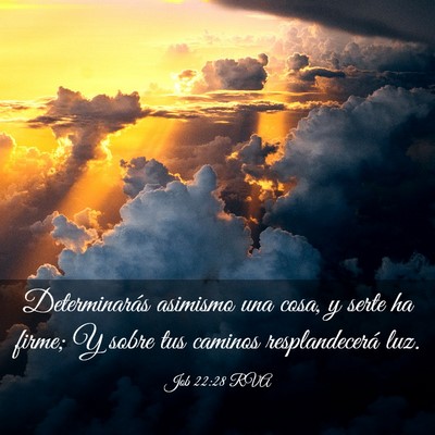 Picture 03 - Job 22:28 RVA - Determinarás asimismo una cosa, y serte ha - Bible Verse Picture