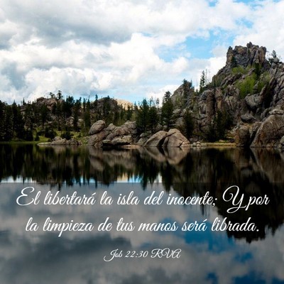 Picture 03 - Job 22:30 RVA - El libertará la isla del inocente; Y por la - Bible Verse Picture