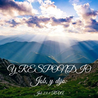 Picture 03 - Job 23:1 RVA - Y RESPONDIO Job, y - Bible Verse Picture