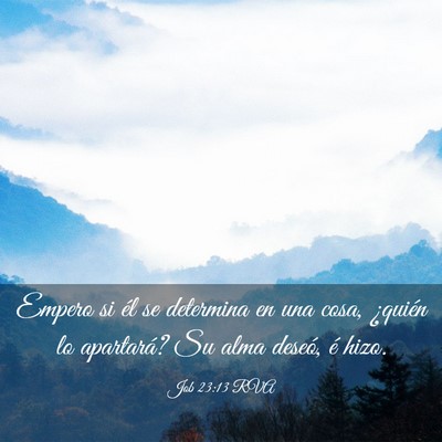 Picture 03 - Job 23:13 RVA - Empero si él se determina en una cosa, ¿quién - Bible Verse Picture