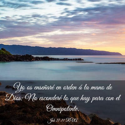 Picture 03 - Job 27:11 RVA - Yo os enseñaré en orden á la mano de Dios: No - Bible Verse Picture