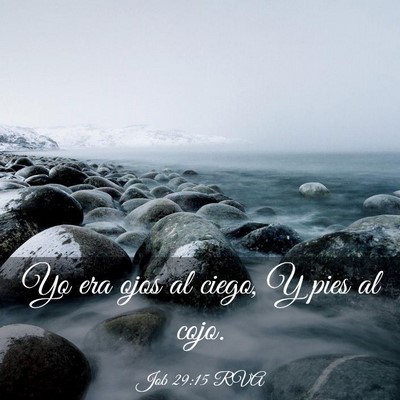 Picture 03 - Job 29:15 RVA - Yo era ojos al ciego, Y pies al - Bible Verse Picture