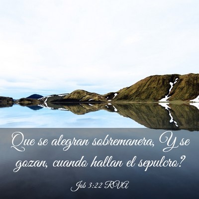 Picture 03 - Job 3:22 RVA - Que se alegran sobremanera, Y se gozan, cuando - Bible Verse Picture